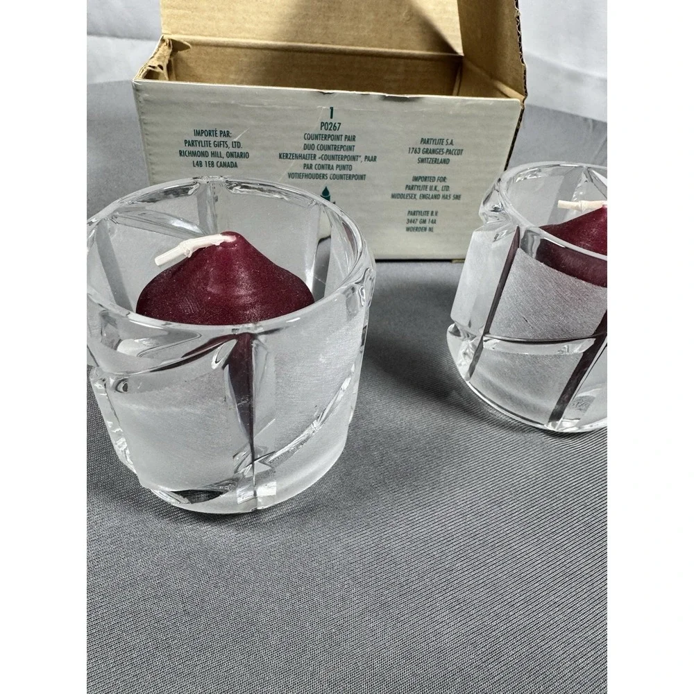 Vintage Partylite Counterpoint Set Of Votive Holders. ‎ New In Box - Picture 3 of 5